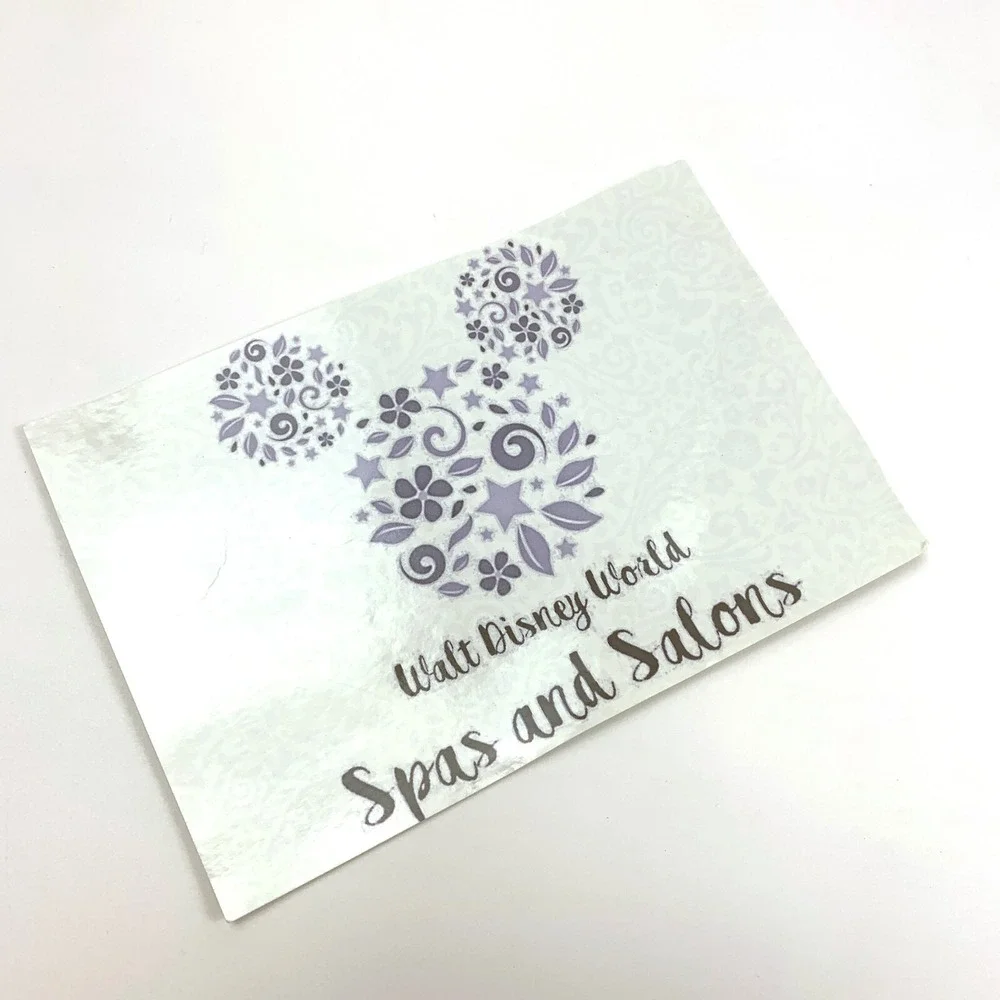 Walt Disney World Spas and Salons Promotional Bag w/ Postcard and emerginC Sampl